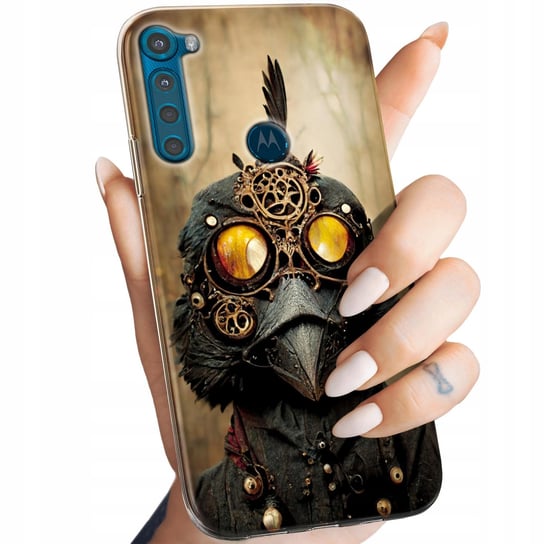 ETUI DO MOTOROLA ONE FUSION PLUS WZORY STEAMPUNK MASZYNY LABORATORIA CASE Motorola