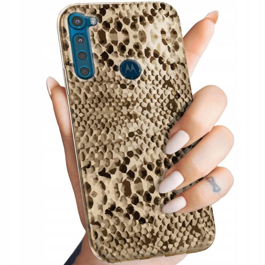 Etui Do Motorola One Fusion Plus Wzory Wąż Skóra Węża Snake Obudowa Case Motorola