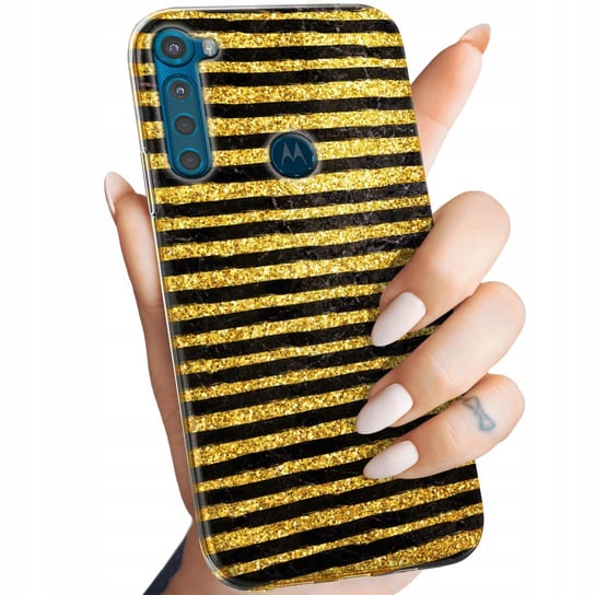 ETUI DO MOTOROLA ONE FUSION PLUS WZORY ZŁOTO GOLD RICH OBUDOWA POKROWIEC Motorola