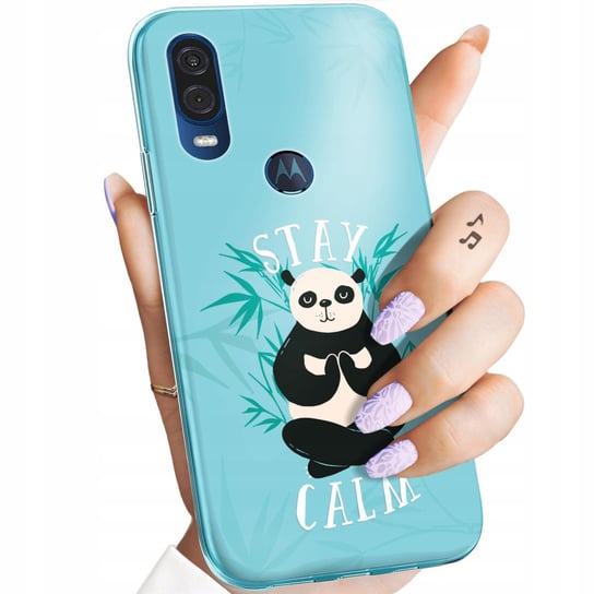 Etui Do Motorola One Vision / P40 Wzory Panda Bambus Pandy Obudowa Case Motorola
