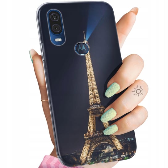 Etui Do Motorola One Vision / P40 Wzory Paryż Francja Eiffel Obudowa Case Motorola