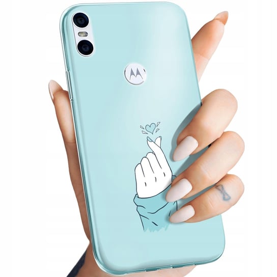 Etui Do Motorola One Wzory Niebieskie Blue Blau Obudowa Pokrowiec Case Motorola