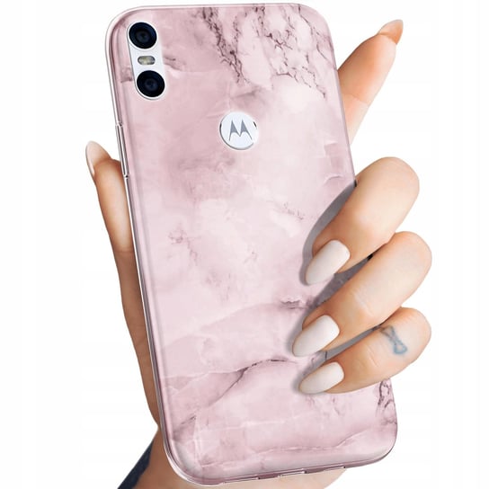 Etui Do Motorola One Wzory Różowe Golden Rose Pudrowy Róż Obudowa Pokrowiec Motorola