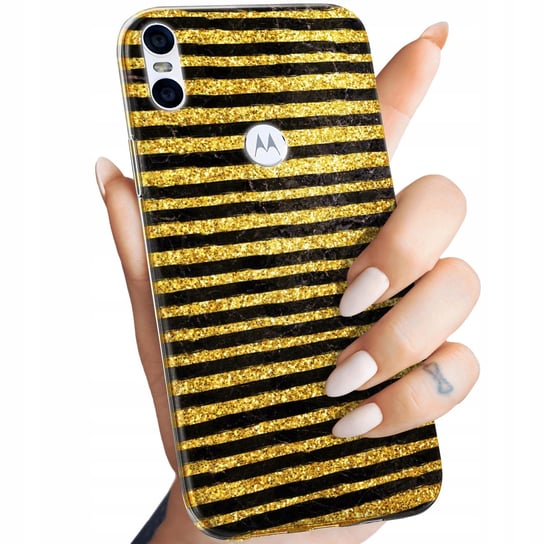 ETUI DO MOTOROLA ONE WZORY ZŁOTO GOLD RICH OBUDOWA POKROWIEC CASE Motorola