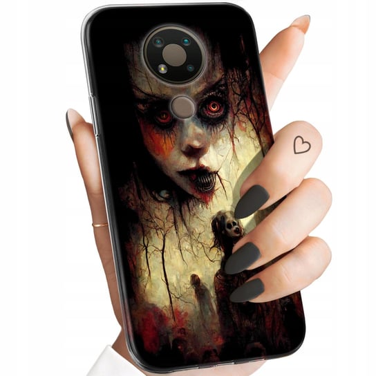 Etui Do Nokia 3.4 Wzory Halloween Zombie Dynie Czaszki Czarownice Wampiry Nokia