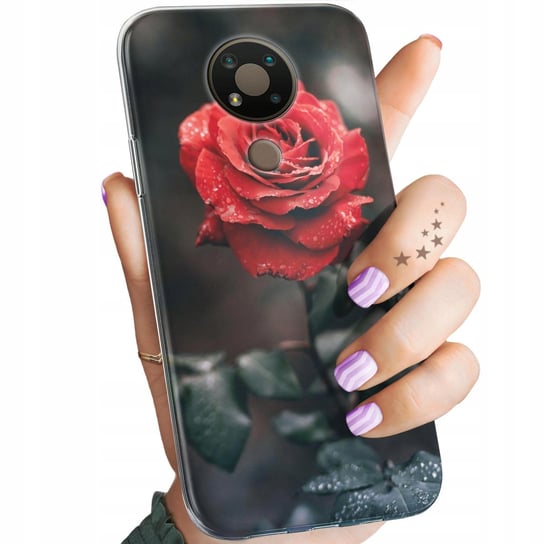 Etui Do Nokia 3.4 Wzory Róża Z Różą Rose Obudowa Pokrowiec Case Nokia