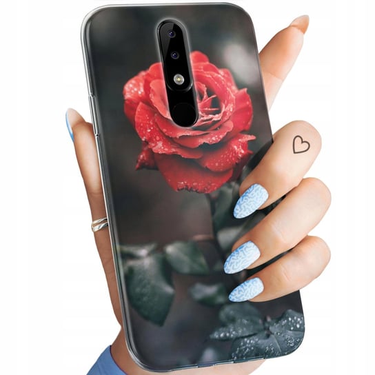 Etui Do Nokia 5.1 Plus Wzory Róża Z Różą Rose Obudowa Pokrowiec Case Nokia