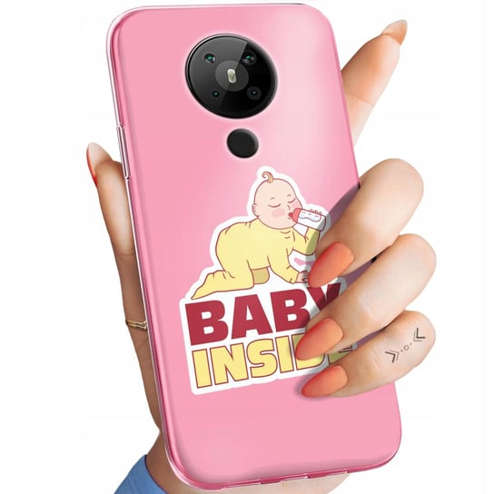 Etui Do Nokia 5.3 Wzory Ciążowe Pregnant Baby Shower Obudowa Pokrowiec Case Nokia