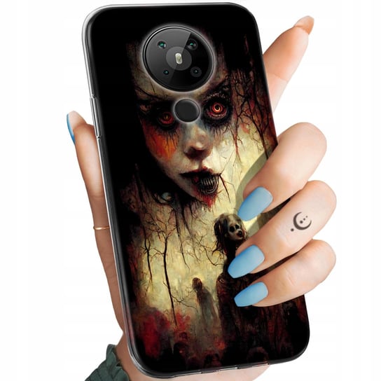 Etui Do Nokia 5.3 Wzory Halloween Zombie Dynie Czaszki Czarownice Wampiry Nokia