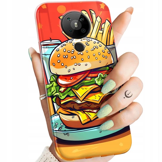 Etui Do Nokia 5.3 Wzory Hamburger Burgery Fast-Food Jedzenie Obudowa Case Nokia
