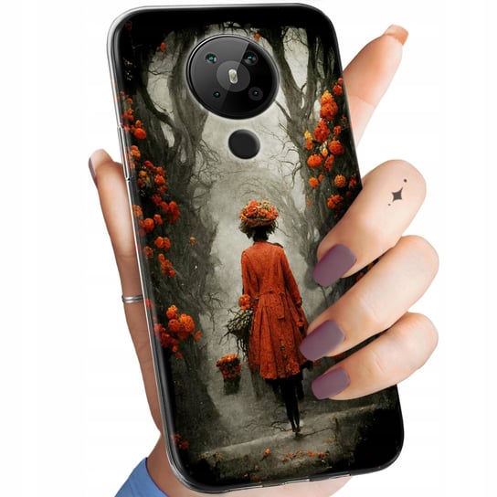 Etui Do Nokia 5.3 Wzory Jesień Liście Autumn Obudowa Pokrowiec Case Nokia