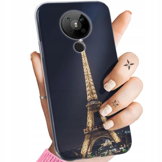 Etui Do Nokia 5.3 Wzory Paryż Francja Eiffel Obudowa Pokrowiec Case Nokia
