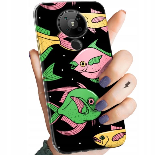 Etui Do Nokia 5.3 Wzory Ryby Rybki Fish Obudowa Pokrowiec Case Nokia