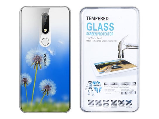 Etui Do Nokia 6.1 Plus Gradient Nadruk Case +Szkło Kreatui