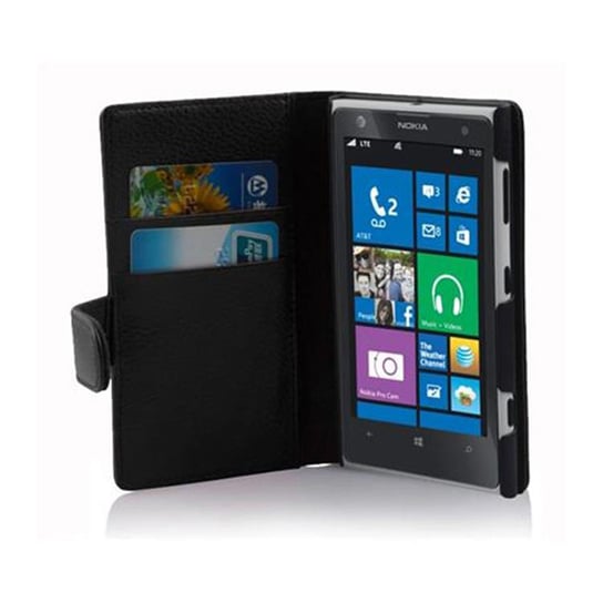 Etui Do Nokia Lumia 1020 w CZARNY OXID Pokrowiec Portfel Case Cover Obudowa Cadorabo Cadorabo