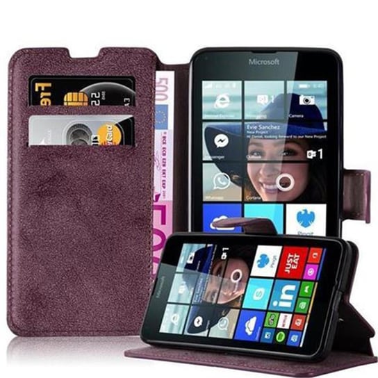 Etui Do Nokia Lumia 640 Pokrowiec w CZERWONY MAT  Etui Ochronny Obudowa Case Cover Portfel Cadorabo Cadorabo