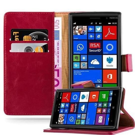 Etui Do Nokia Lumia 830 w Pokrowiec CZERWONE WINO Magnet Obudowa Ochronny Case Cover Cadorabo Cadorabo
