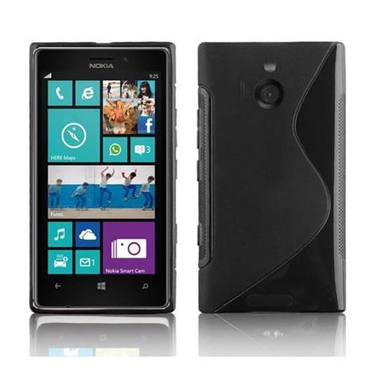 Etui Do Nokia Lumia 925 Pokrowiec w CZARNY OXID Pokrowiec Ochronny Obudowa Case Cover TPU Cadorabo Cadorabo