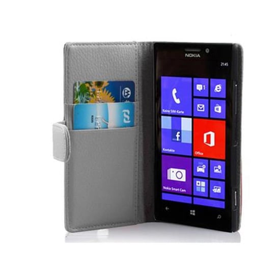 Etui Do Nokia Lumia 925 w BIAŁY MAGNEZOWY Pokrowiec Portfel Case Cover Obudowa Cadorabo Cadorabo