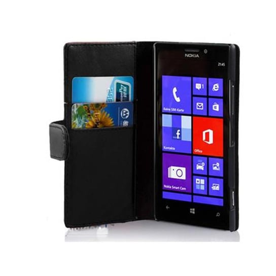 Etui Do Nokia Lumia 925 w CZARNY KAWIOR Pokrowiec Portfel Ochronny Obudowa Case Cover Cadorabo Cadorabo