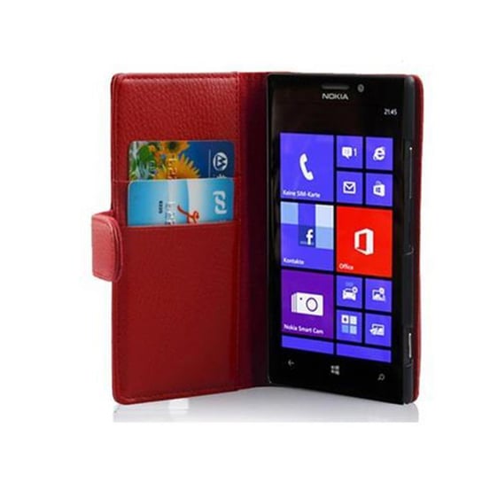 Etui Do Nokia Lumia 925 w PIEKŁA CZERWIEŃ Pokrowiec Portfel Case Cover Obudowa Cadorabo Cadorabo