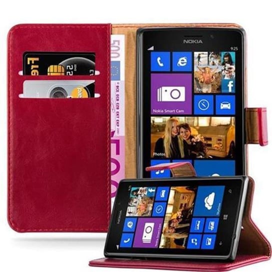 Etui Do Nokia Lumia 925 w Pokrowiec CZERWONE WINO Magnet Obudowa Ochronny Case Cover Cadorabo Cadorabo