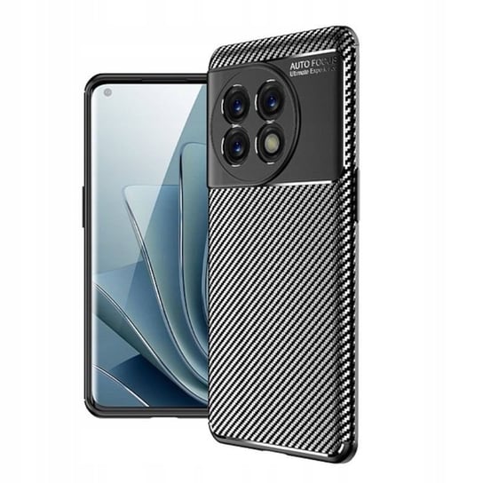 Etui do OnePlus 11 5G czarne Bumper Carbon Fiber Pokrowiec Obudowa Futerał Case Guma GSM-HURT