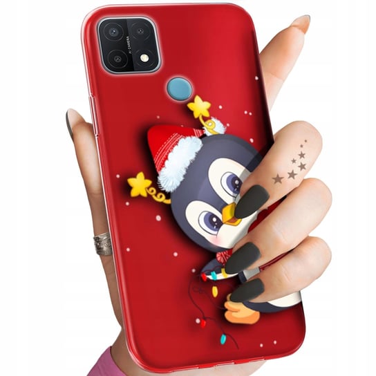 Etui Do Oppo A15 / A15S Wzory Święta Christmas Mikołaj Pingwin Obudowa Case Oppo