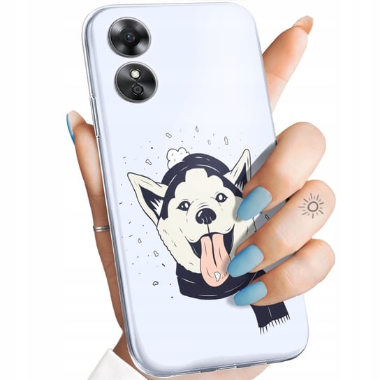 ETUI DO OPPO A17 WZORY HUSKY PSY PIESKI OBUDOWA POKROWIEC CASE Oppo