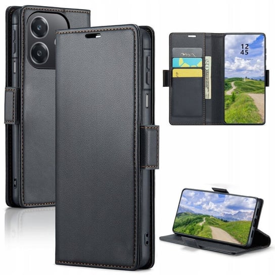 Etui do Oppo A40 A40m / A60 5G PORTFELOWE SKÓRZANE ZAMYKANE Z RFID Radian