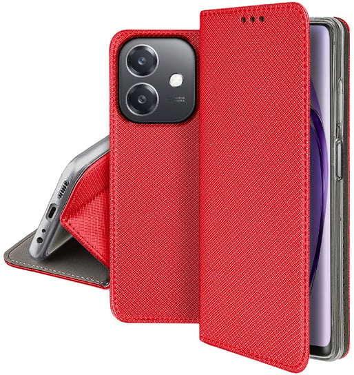 Etui do Oppo A40 | A40M SMART MAGNET CASE PORTFEL + SZKŁO 9H Krainagsm