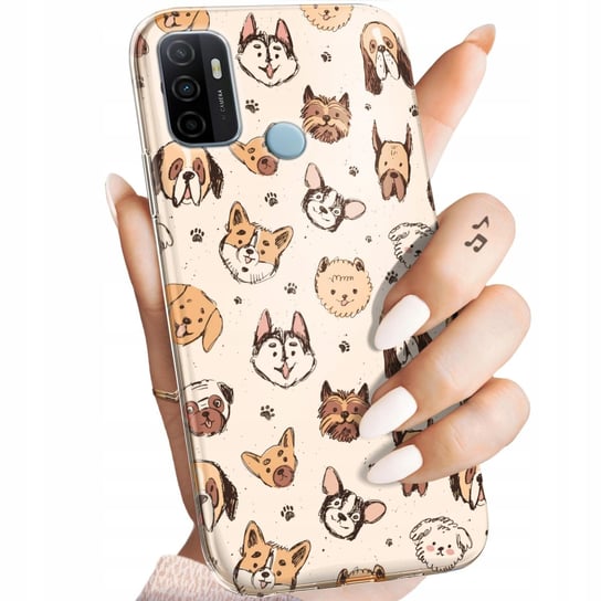 Etui Do Oppo A53 2020 / A53S Wzory Psy Pieski Pisiaki Obudowa Pokrowiec Oppo