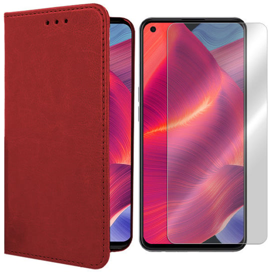 ETUI DO OPPO A74 5G POKROWIEC CASE SKÓRA + SZKŁO VegaCom