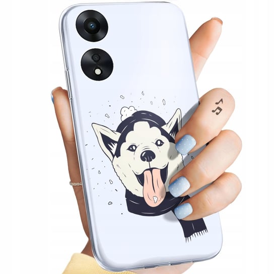 ETUI DO OPPO A78 5G / A58 5G WZORY HUSKY PSY PIESKI OBUDOWA POKROWIEC CASE Oppo