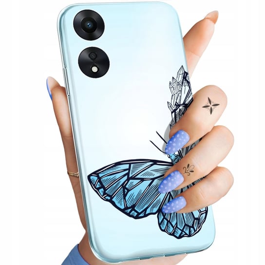 Etui Do Oppo A78 5G / A58 5G Wzory Motyle Butterfly Barwne Obudowa Case Oppo