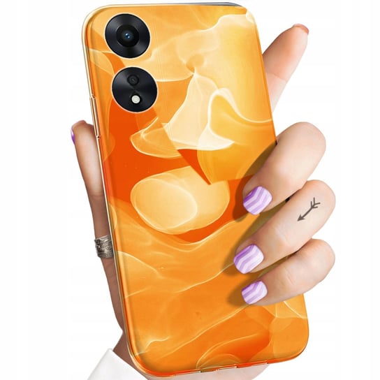 ETUI DO OPPO A78 5G / A58 5G WZORY POMARAŃCZOWE POMARAŃCZE ORANGE OBUDOWA Oppo