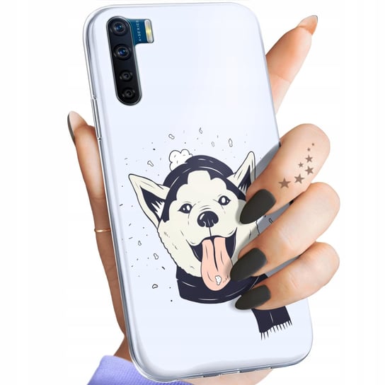 Etui Do Oppo A91 Wzory Husky Psy Pieski Obudowa Pokrowiec Case Oppo