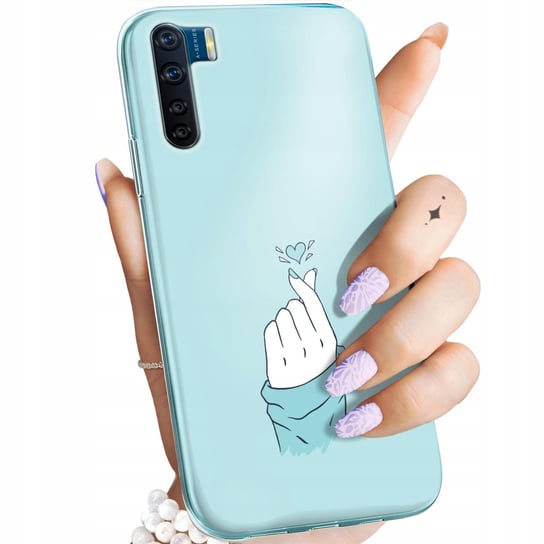 Etui Do Oppo A91 Wzory Niebieskie Blue Blau Obudowa Pokrowiec Case Oppo