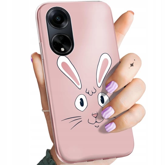 Etui Do Oppo A98 5G Wzory Królik Zając Bunny Obudowa Pokrowiec Case Oppo