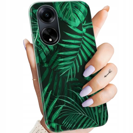 Etui Do Oppo A98 5G Wzory Liście Liściaste Natura Obudowa Pokrowiec Case Oppo