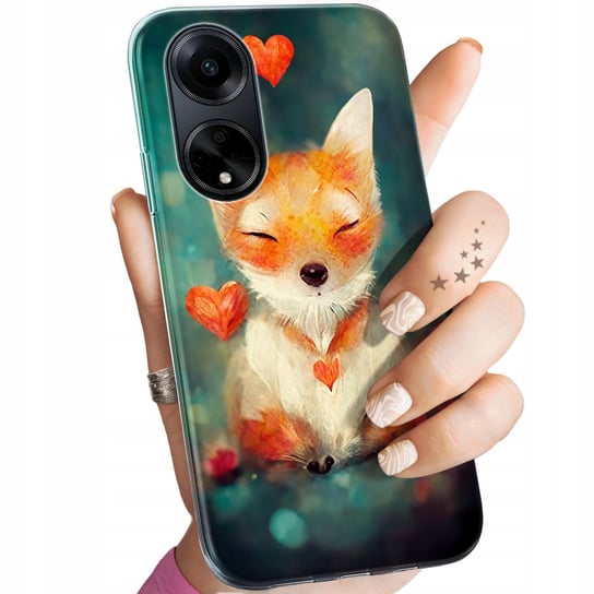 Etui Do Oppo A98 5G Wzory Liski Lisy Fox Obudowa Pokrowiec Case Oppo