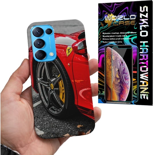 ETUI DO OPPO FIND X3 LITE - FELGA AUTO AUTA FERRARI WYBÓR + SZKŁO WORLD CASE