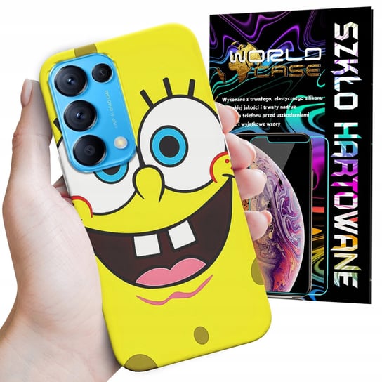 ETUI DO OPPO FIND X3 LITE - SPONGEBOB BAJKI GRY WYBÓR PLECKI + SZKŁO WORLD CASE