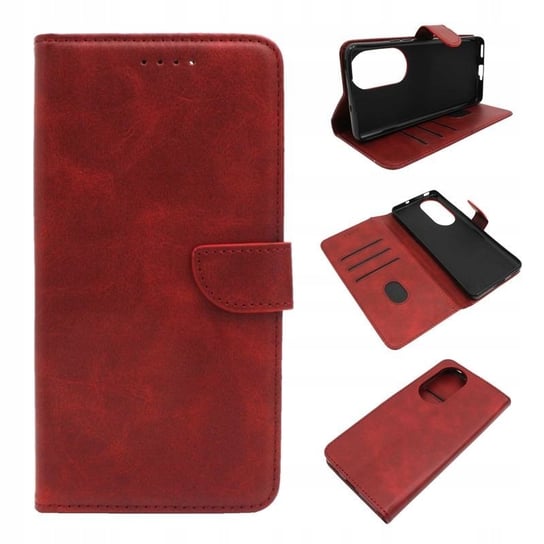 Etui do OPPO Reno 10 / 10 Pro 5G Smart Leather czerwone Obudowa Pokrowiec Case GSM-HURT
