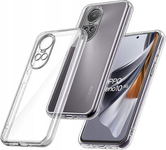 Etui do Oppo Reno 10 5G | 10 Pro 5G WZMACNIANE 360° CLEAR Krainagsm