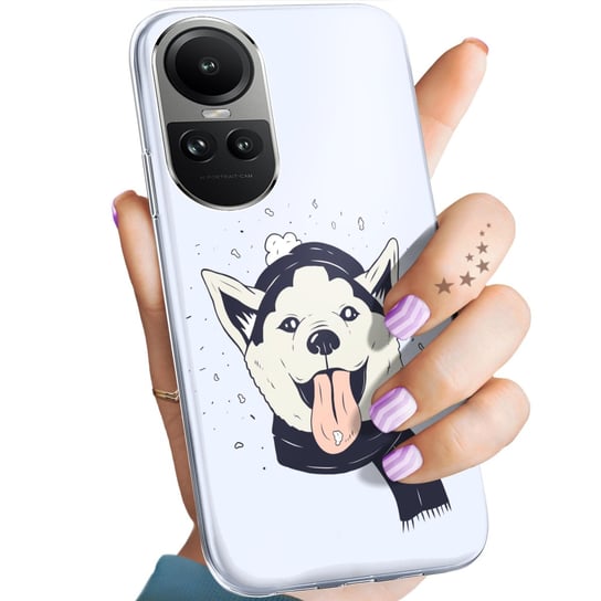 ETUI DO OPPO RENO 10 5G / 10 PRO 5G WZORY HUSKY PSY PIESKI OBUDOWA CASE Oppo