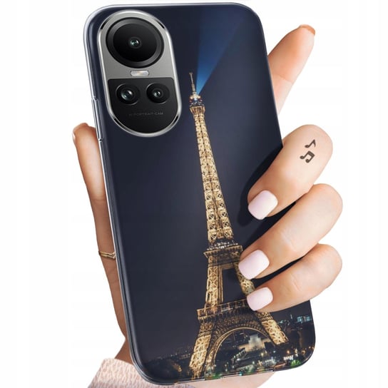 Etui Do Oppo Reno 10 5G / 10 Pro 5G Wzory Paryż Francja Eiffel Obudowa Case Oppo