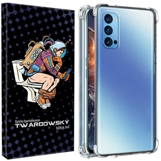 ETUI DO OPPO RENO 4 CASE TWARDOWSKY AIR + SZKŁO 9H TWARDOWSKY