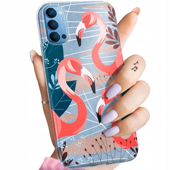 ETUI DO OPPO RENO 4 WZORY FLAMING FLAMINGI PTAKI OBUDOWA POKROWIEC CASE Oppo