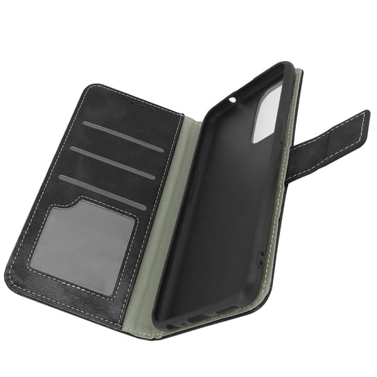 Etui do Oppo Reno 5 5G / Find X3 Lite z funkcją portfela i podstawki - czarne Avizar